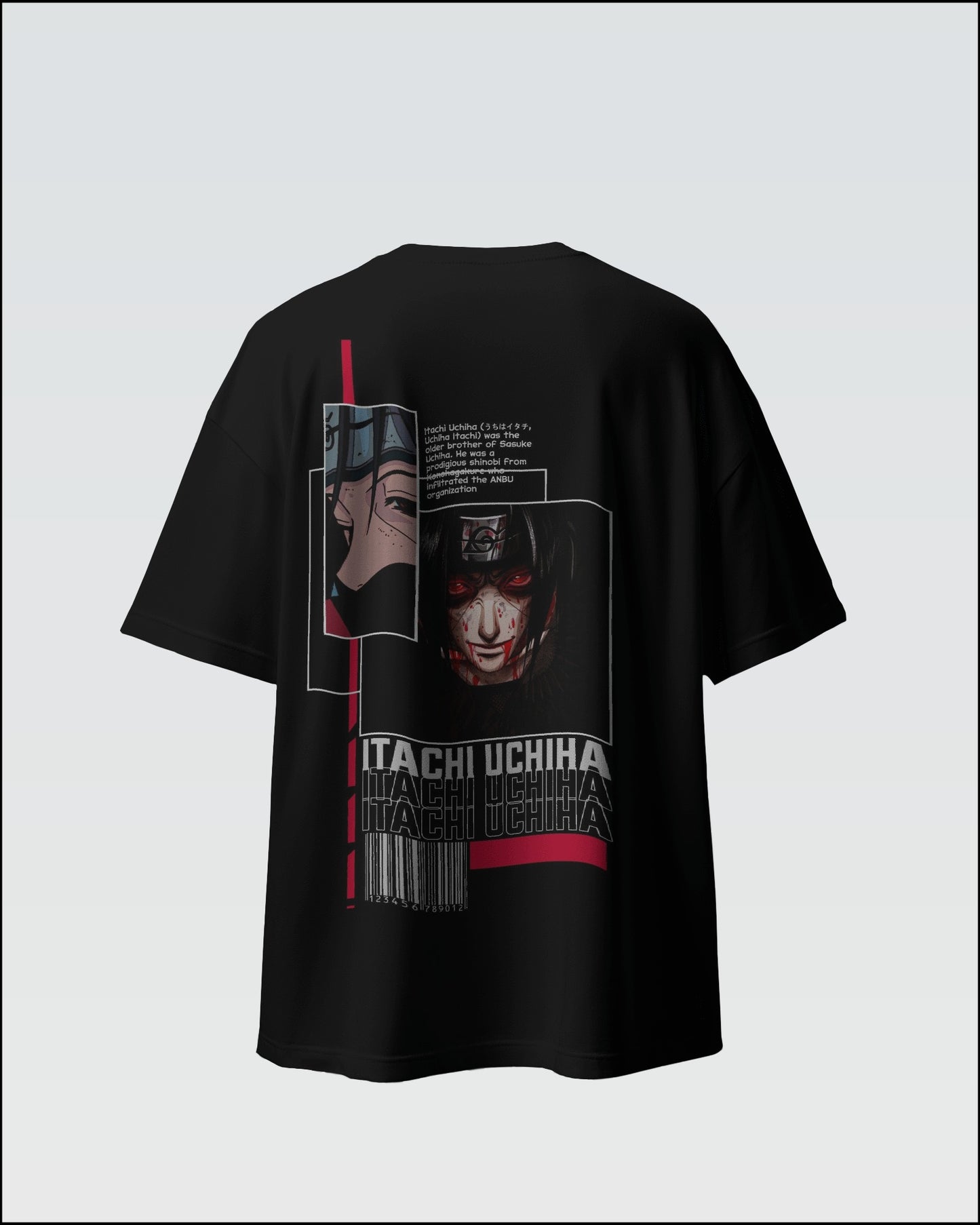 Itachi Uchiha Anime Oversized T-Shirt – The Bozo Store